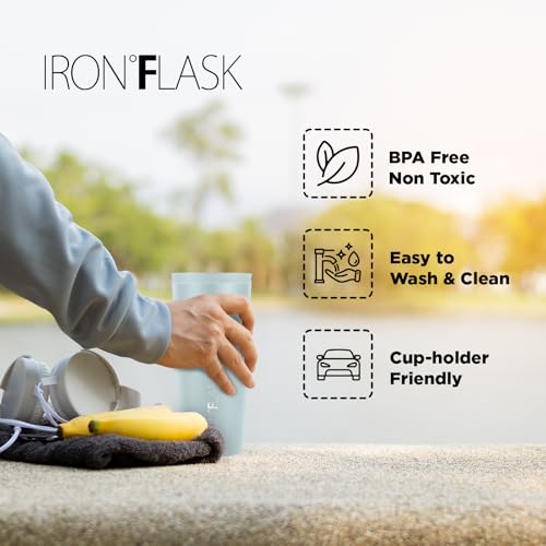 IRON °FLASK Classic Tumbler - Vacuum Insulated Stainless Steel Water Bottle, Double Walled, Drinking Cup, Insulated Travel Mug (Cotton Candy, 24 oz Solid Lid)