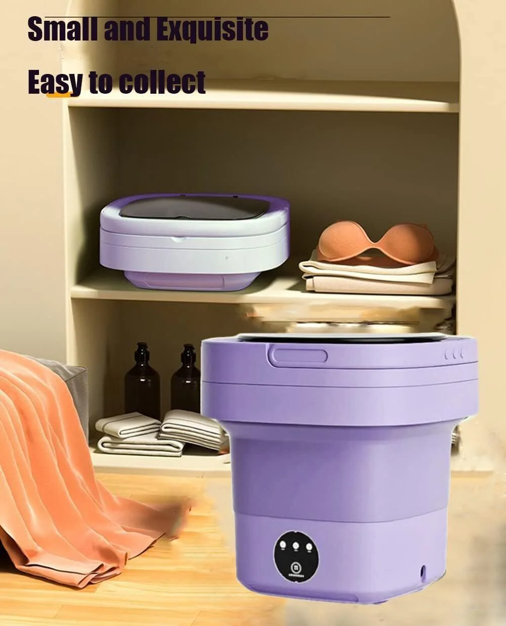 Portable Mini Washing Machine Washer Foldable Washer and Spin Dryer Small Travel