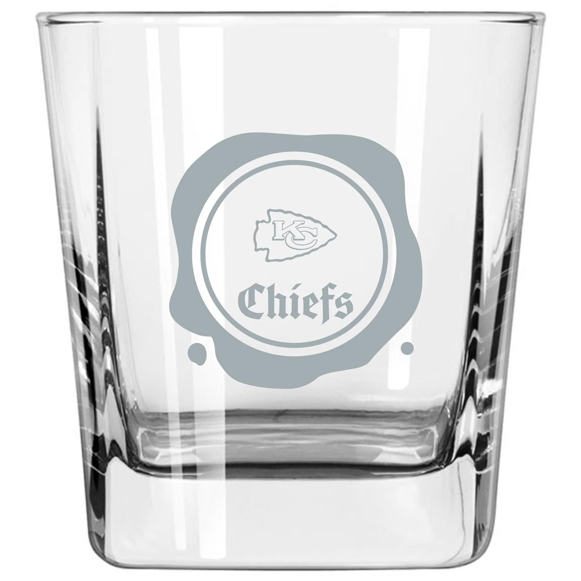 Kansas City Chiefs 14oz. Frost Stamp Old Fashioned Glass