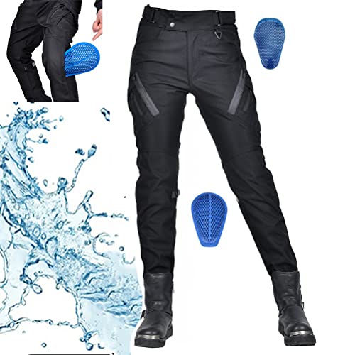 Waterproof Women Motorcycle Riding Pants with 4 X CE Armor Silica Gel Pads Rainproof Motorbike Motocross Racing Trousers