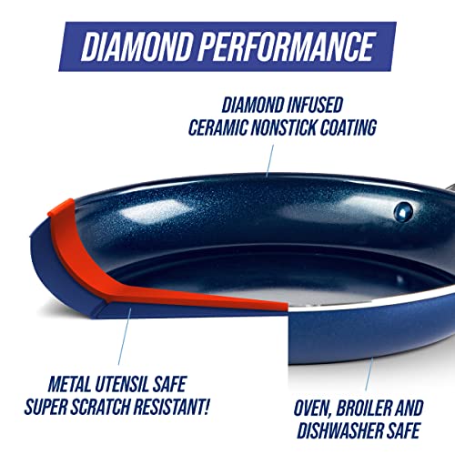 Blue Diamond Cookware Diamond Infused Ceramic Nonstick 11