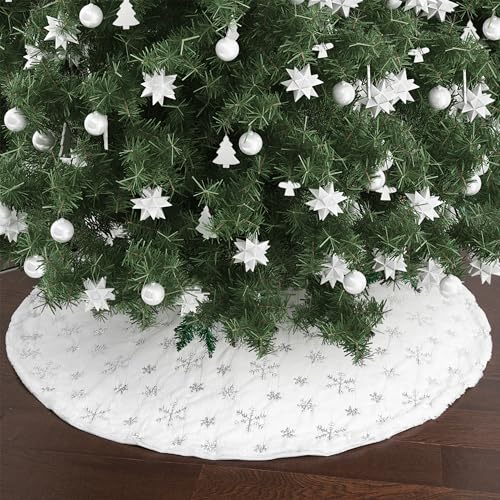 Mr. Pen- Christmas Tree Skirt 48 inches, Knitted Christmas Skirt Tree, Xmas Tree Skirt