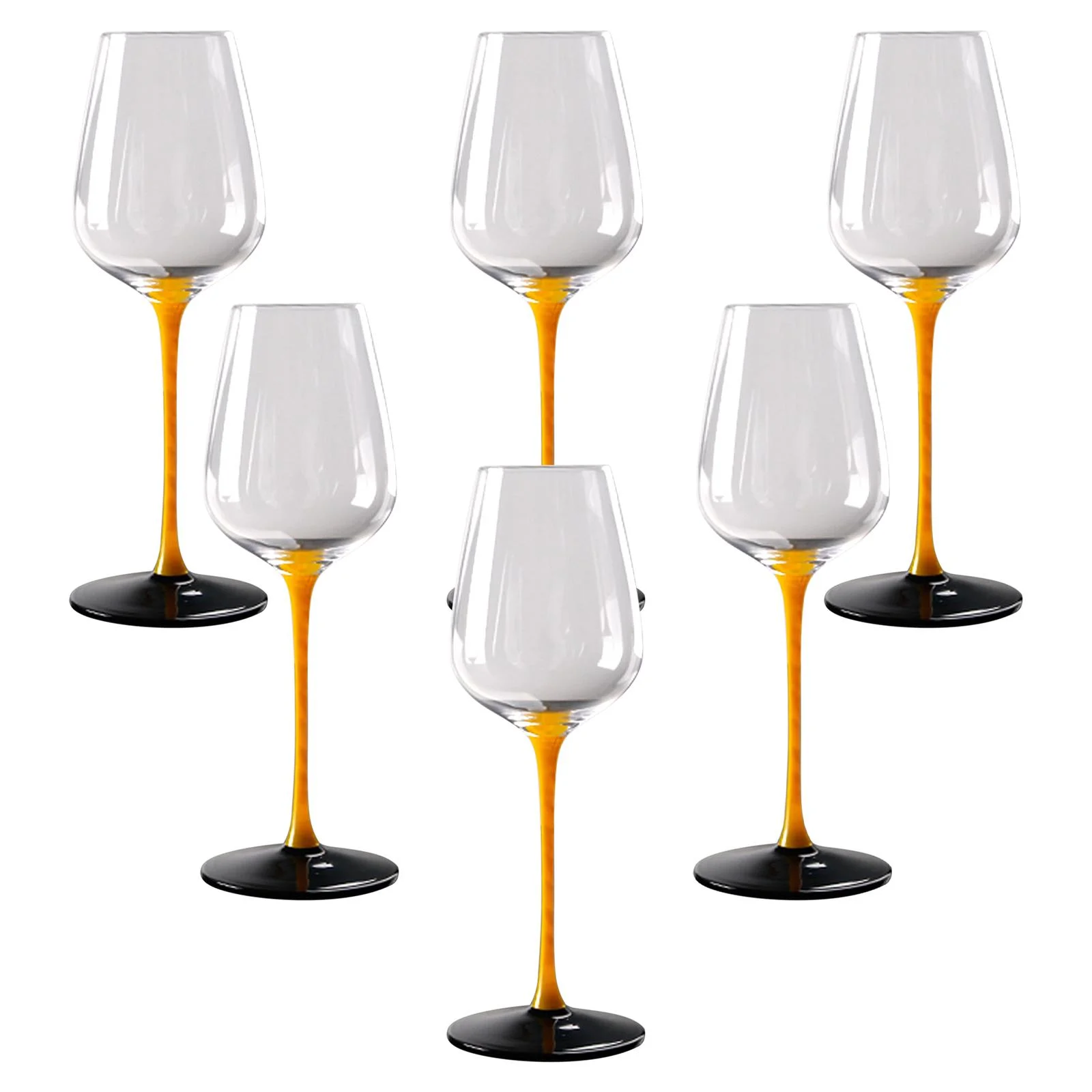6x Red Wine Glass Goblet Collection Tasting Cup Stemware Transparent Drinkware Champagne Glasses for Christmas Wedding Home Party