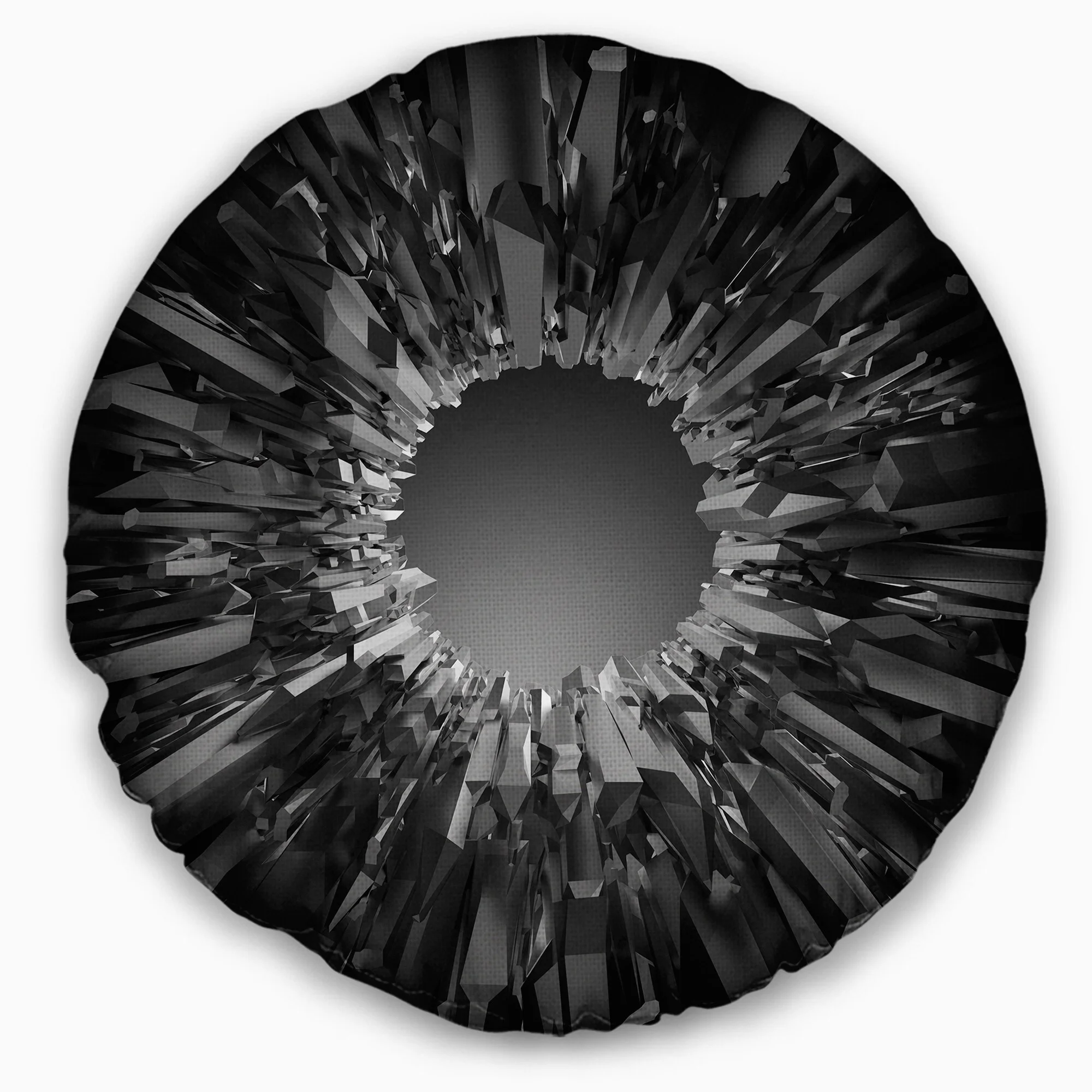 DESIGN ART Designart 'Futuristic Black Background' Abstract Throw Pillow 18 in. x 18 in. Medium