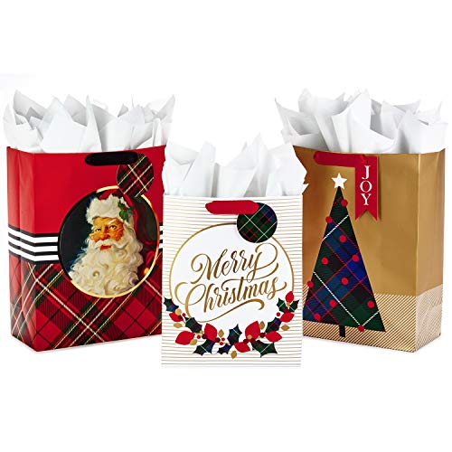 Hallmark Classic Christmas Gift Bag Assortment (8 Bags: 2 Small 5