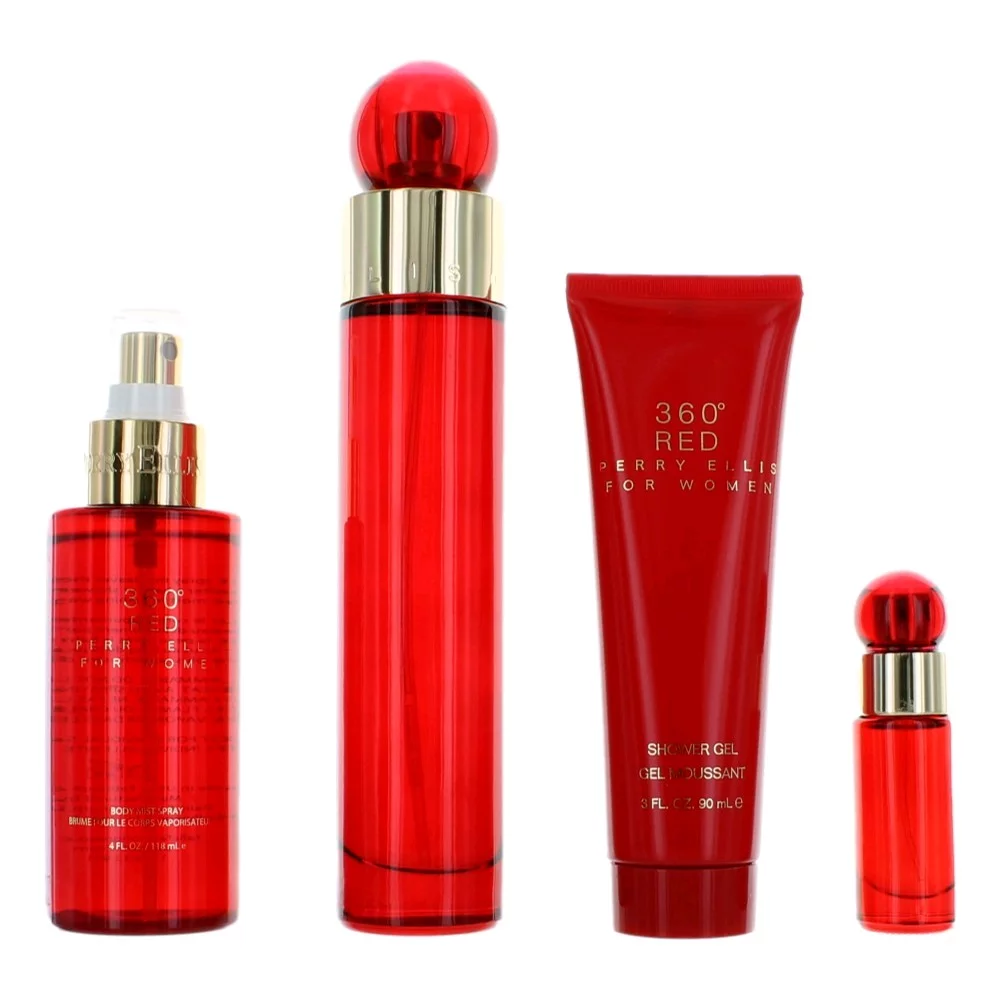 Perry Ellis 360 Red by Perry Ellis, 4 Piece Gift Set for Women