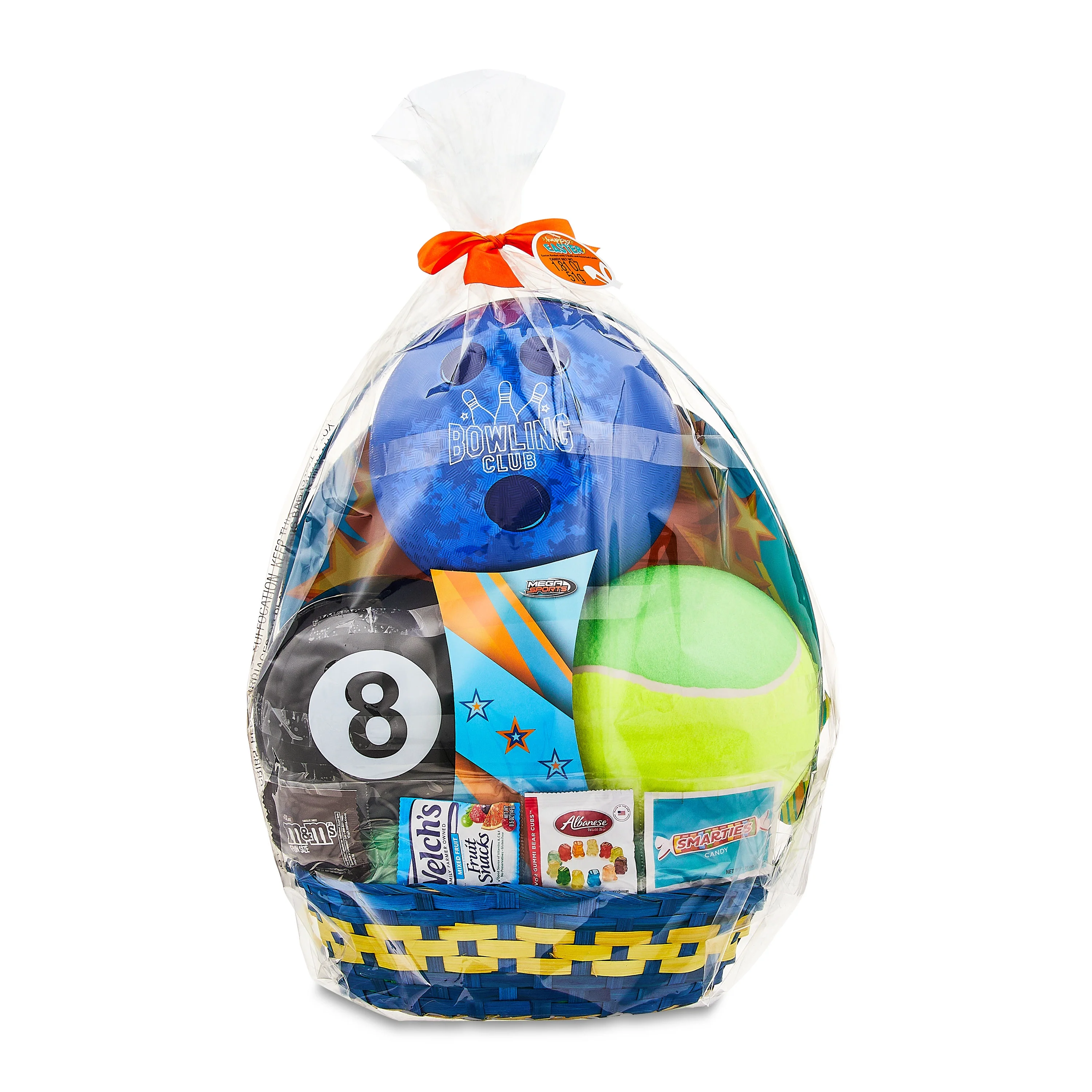 Blue, Green and Black 3 Ball Easter Basket Gift set