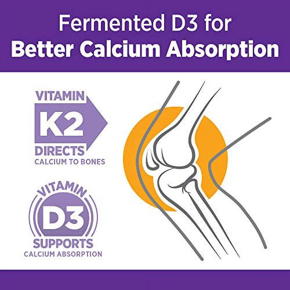 New Chapter Calcium Supplement – Bone Strength Whole Food Calcium with Vitamin K2 + D3 + Magnesium, Vegetarian, Gluten Free 60 count (20 day supply)