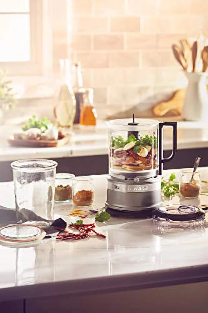 KitchenAid 5 Cup One Touch Food Chopper Contour Silver Renewed