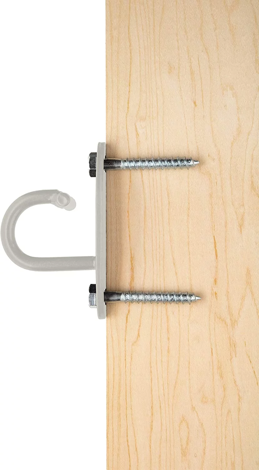 Anchor Gym Set of 3 Mini H1 Workout Wall Mount Anchors. Designed for Body Weight Straps, Resistance Bands, Strength Training, Home Gym, Physical Therapy | Light Gray/Off White - Wood Screws Included