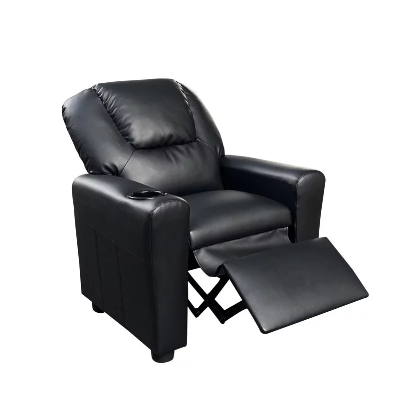 Marisa PU Leather Kids Recliner Chair Black