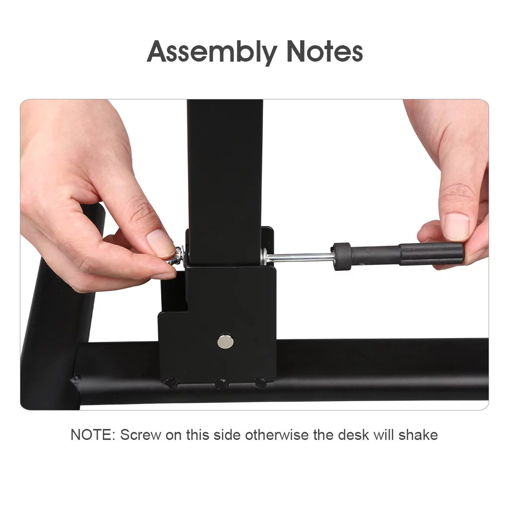 LANGRIA Height Adjustable Mobile Laptop Desk, Black Walnut