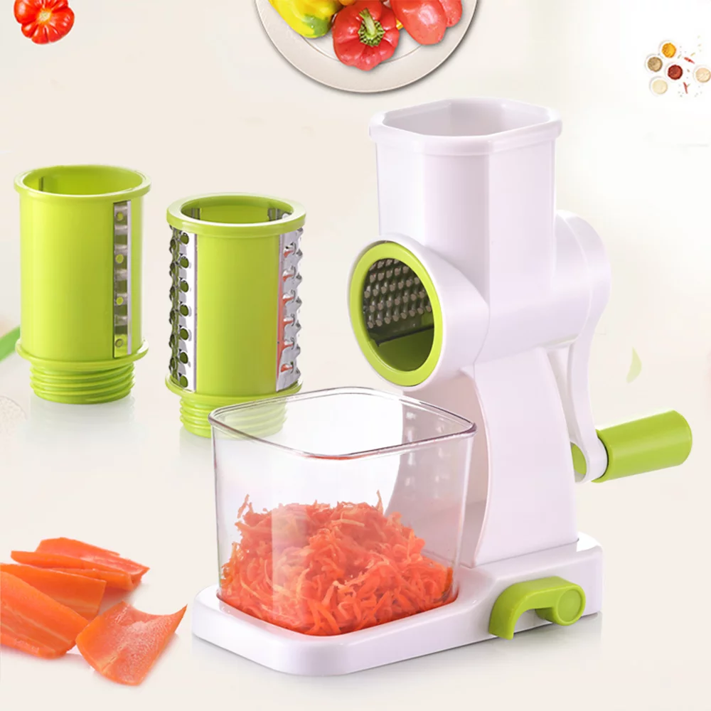 JahyShow Manual Vegetable Cutter - Grate, Slice, and Store with Ease - Kitchen Convenience in Your Hands