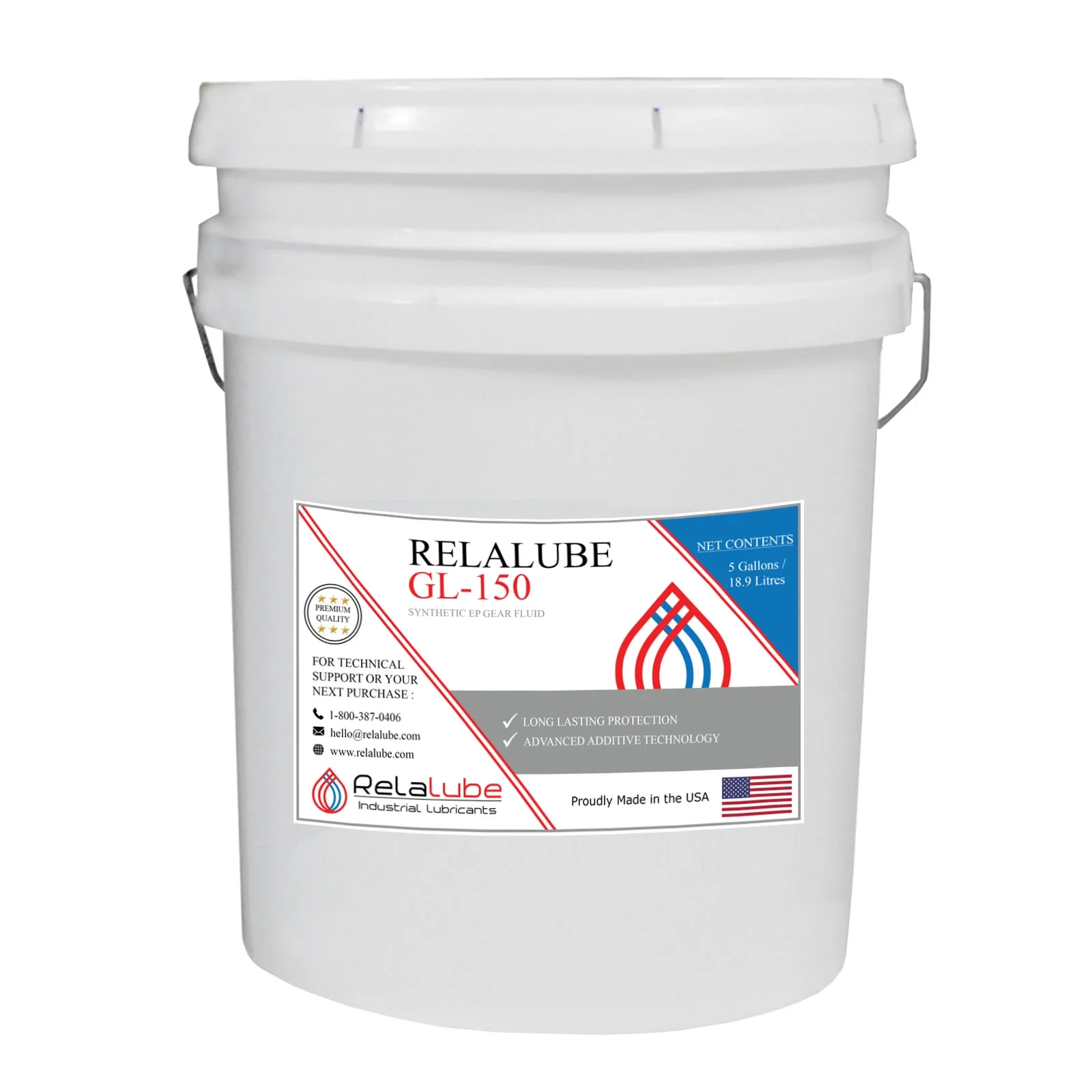 RELALUBE GL-150 Synthetic EP Gear Fluid, ISO VG 220 - 5 Gallon Pail