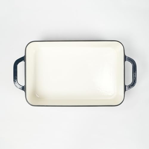 Enameled Cast Iron Rectangle Roaster Lasagna/Roasting Pan Red……