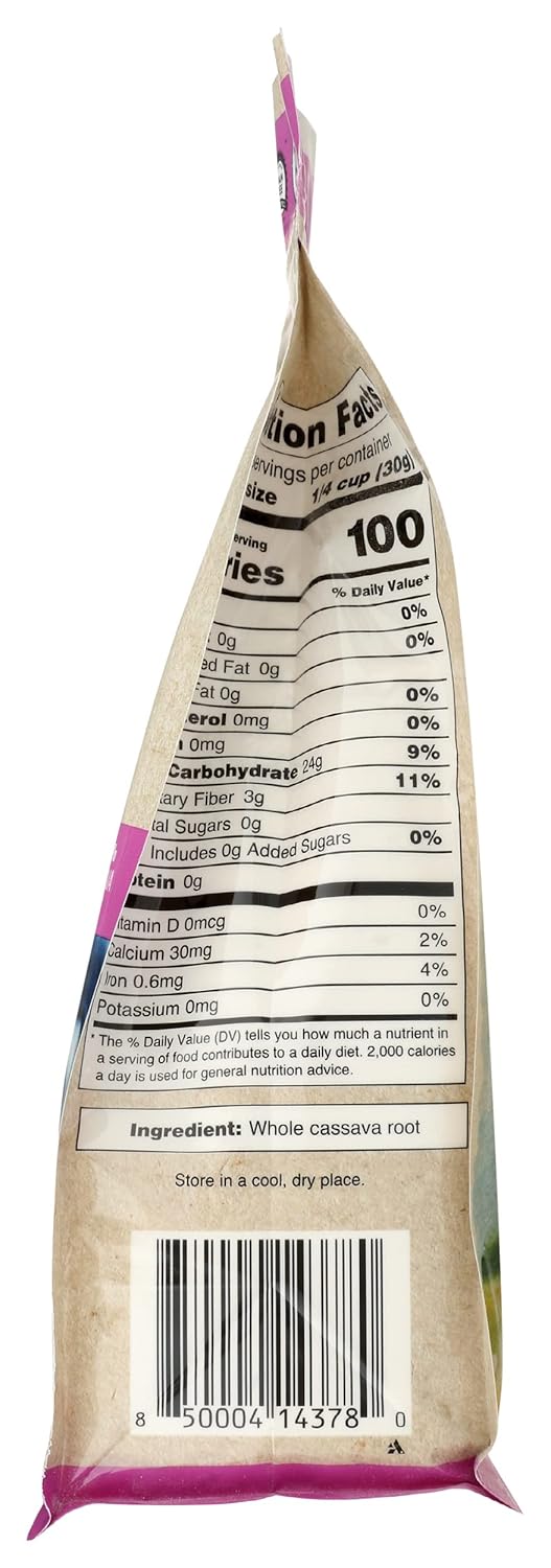 Just About Foods Cassava Flour, 100% Cassava Root, No Artificial Flavors, Kosher, Paleo, Gluten Free & Non-GMO, 2 Lb, 32 Ounce (Pack of 4)