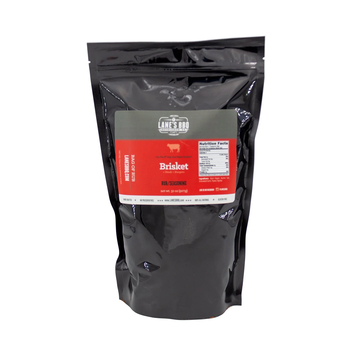 Lane's Brisket Rub | Sugar-free Brisket Rub | Beef Seasoning - 2lb