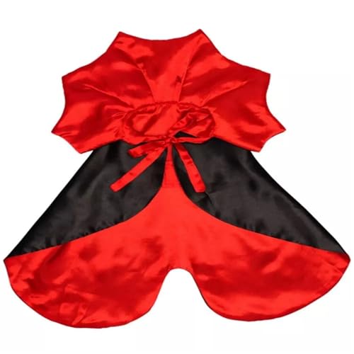 6-Piece Halloween Vampire Devil Cape Cloak Adjustable Pet Cat Cosplay Outfit Red Black