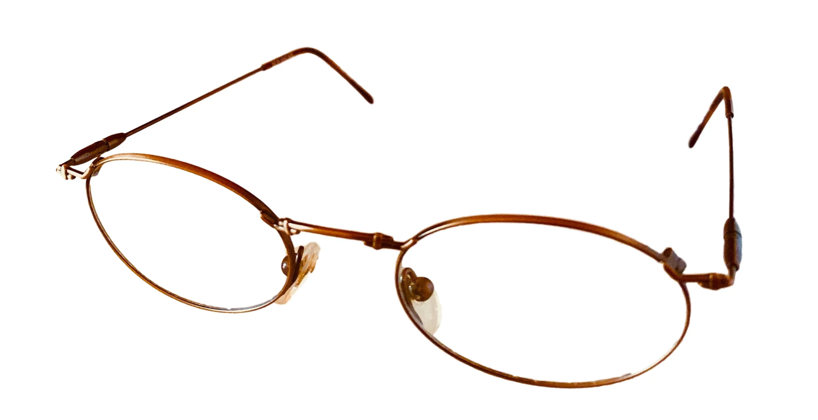 Bob Mackie Eyeglass Mens Ophthalmic Oval Metal BM 773 Bronze. 48mm