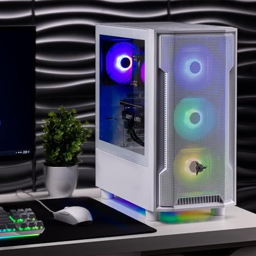 Skytech Archangel Gaming PC Desktop, Intel i5 13400F 2.5 GHz (4.6GHz Turbo Boost), NVIDIA RTX 4060 8GB GDDR6, 2TB SSD, 32GB DDR5 RAM 5200 RGB, 650W Gold PSU, Wi-Fi, Win 11 Home