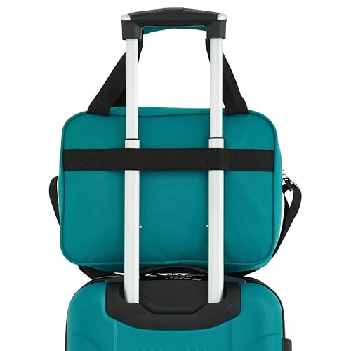 Travelers Club Chicago Hardside Expandable Spinner Luggage, Teal, 20