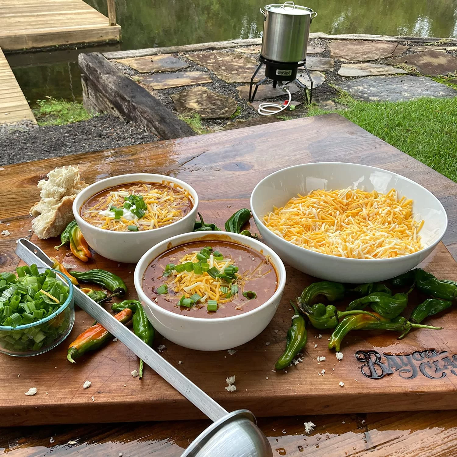 BSL 1420 20-qt Economy Stainless Kettle Features Heavy Duty Welded Handles for Secure Handling Domed Lid Perfect For Large Batch Cooking of Soups Stews Chili and Gumbo