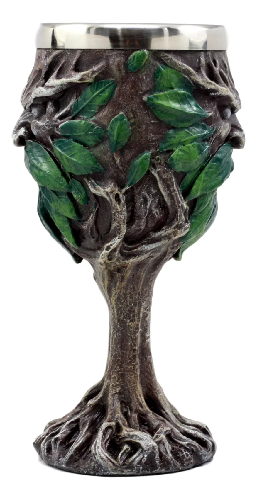 Ebros Gift Myths & Legends Mysterious Forest Spirit Greenman Deity Wine Goblet Chalice Cup Figurine 5oz