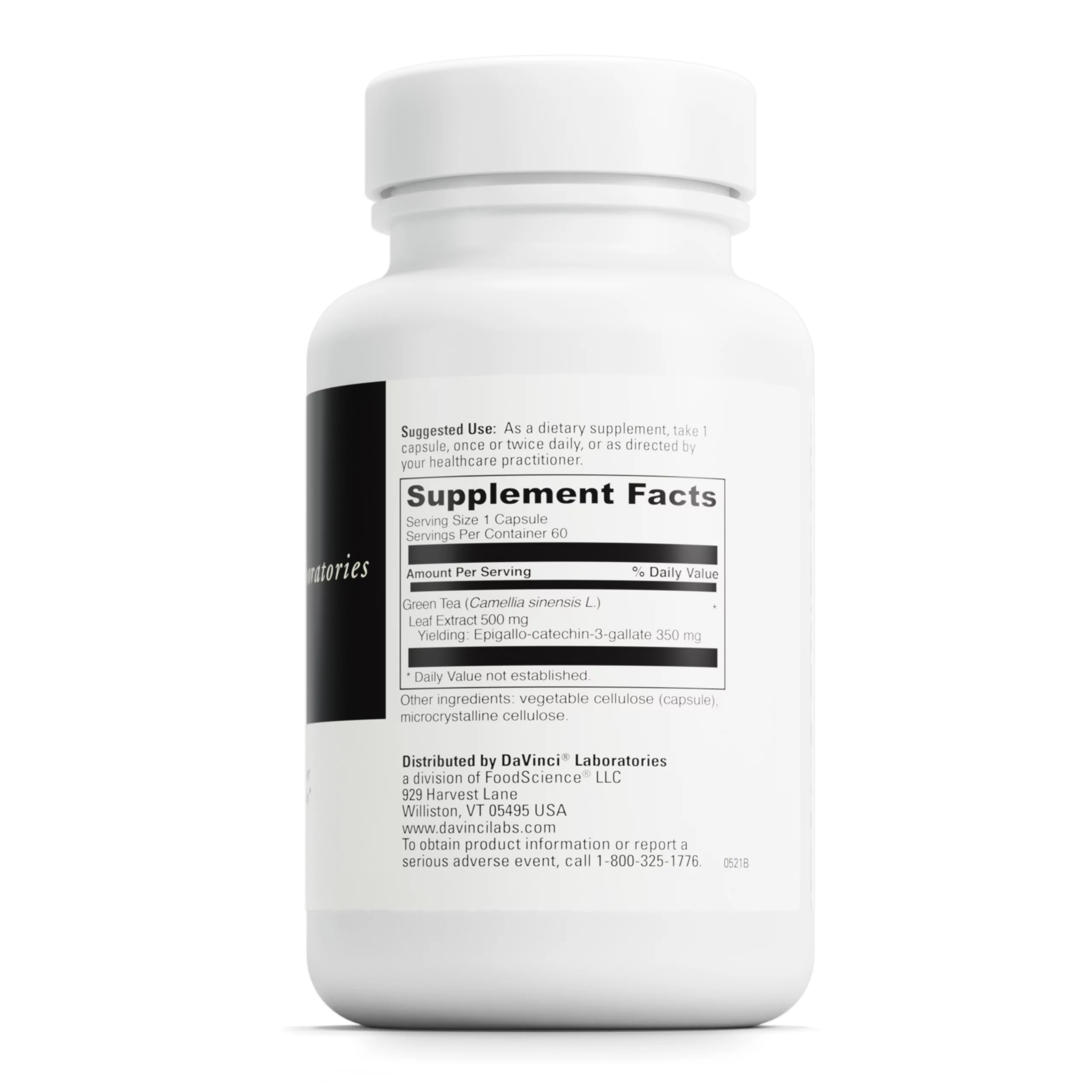 DaVinci Labs Green Tea-70 - Support Heart Health - Decaffeinated - 60 Vegetarian Capsules