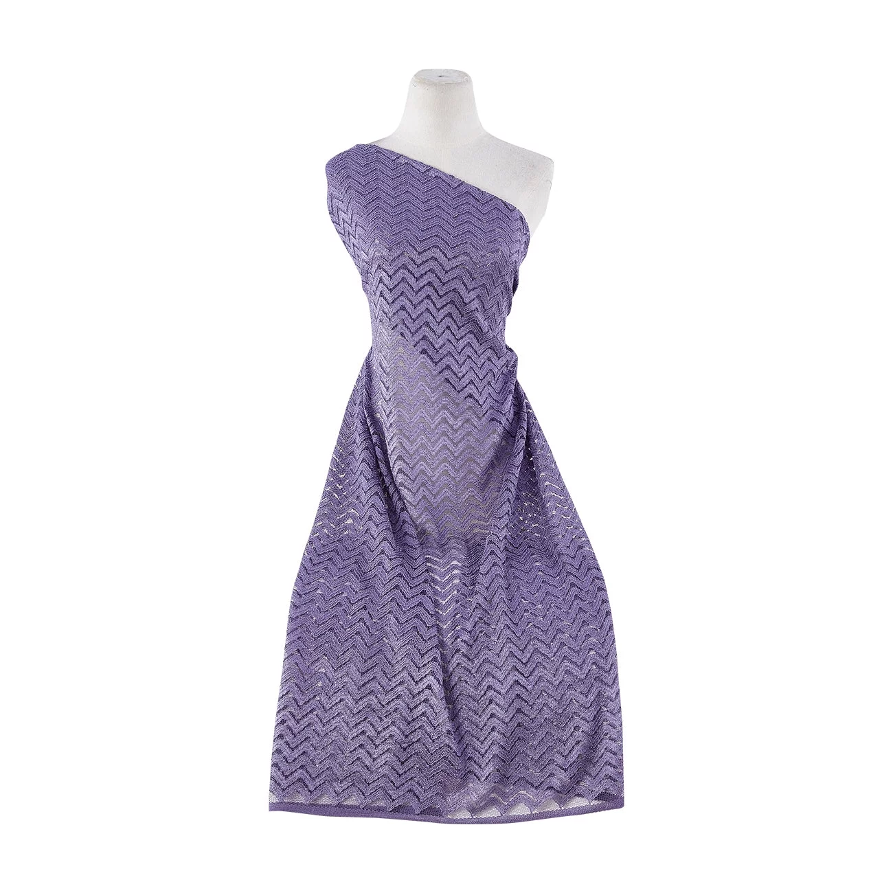 Zelouf Zig Zag Design On Lace  , Sewing, DIY, Crafts Fabric by the Yard, Carbon, 1 Yard