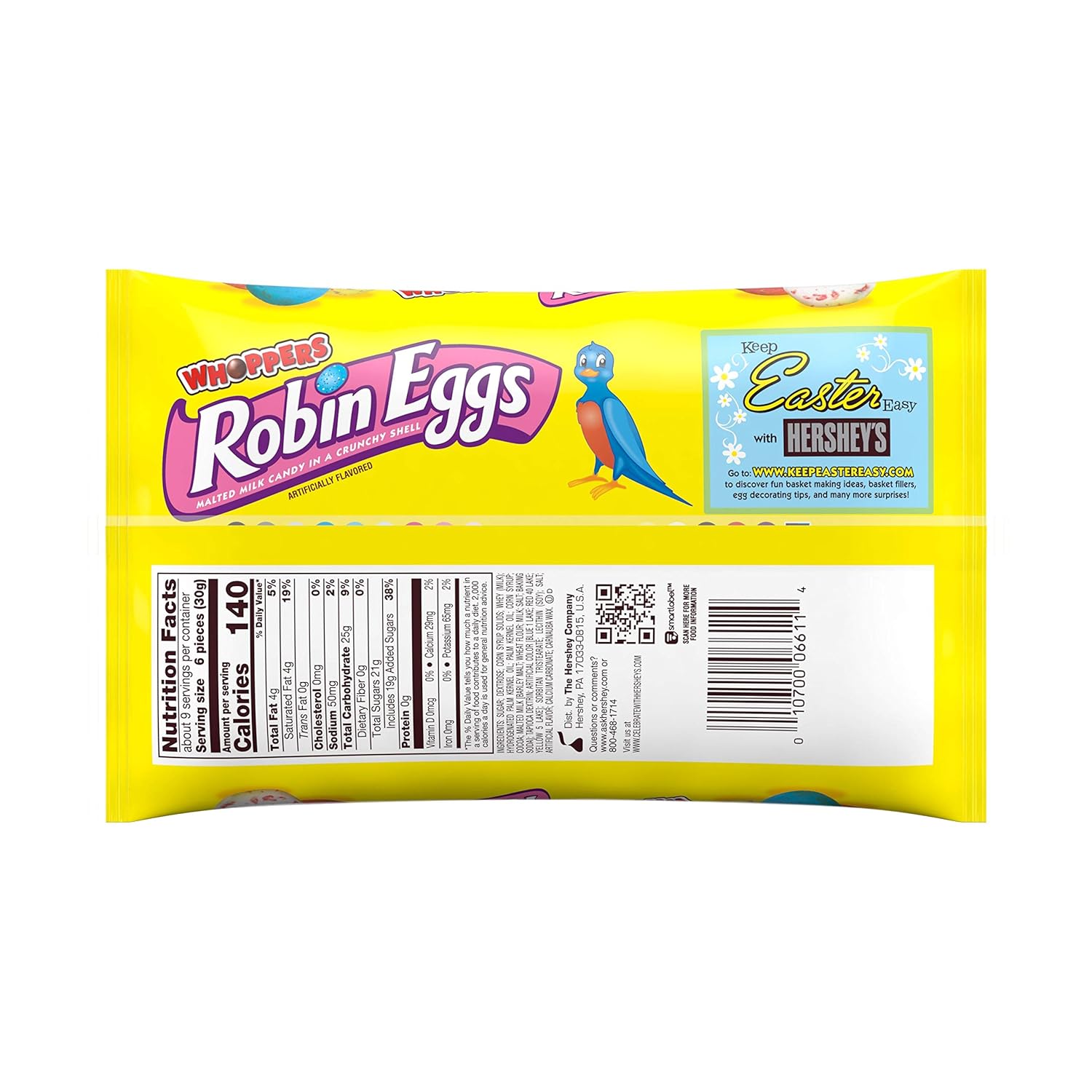 WHOPPERS Robin Eggs Malted Milk Candy, Easter, 10 oz Bag