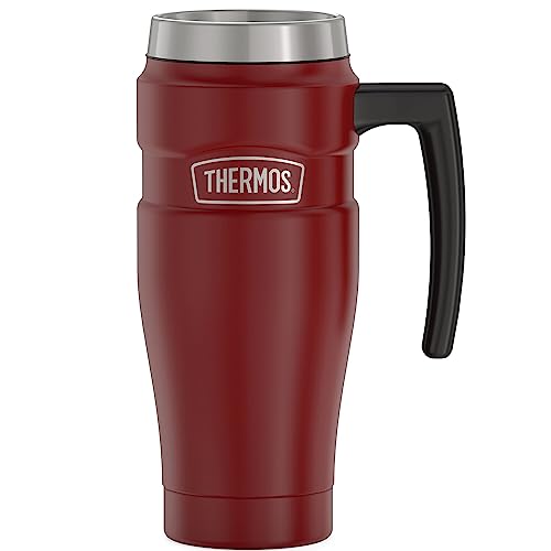 THERMOS Stainless King Vacuum-Insulated Travel Mug, 16 Ounce, Matte Stainless Steel