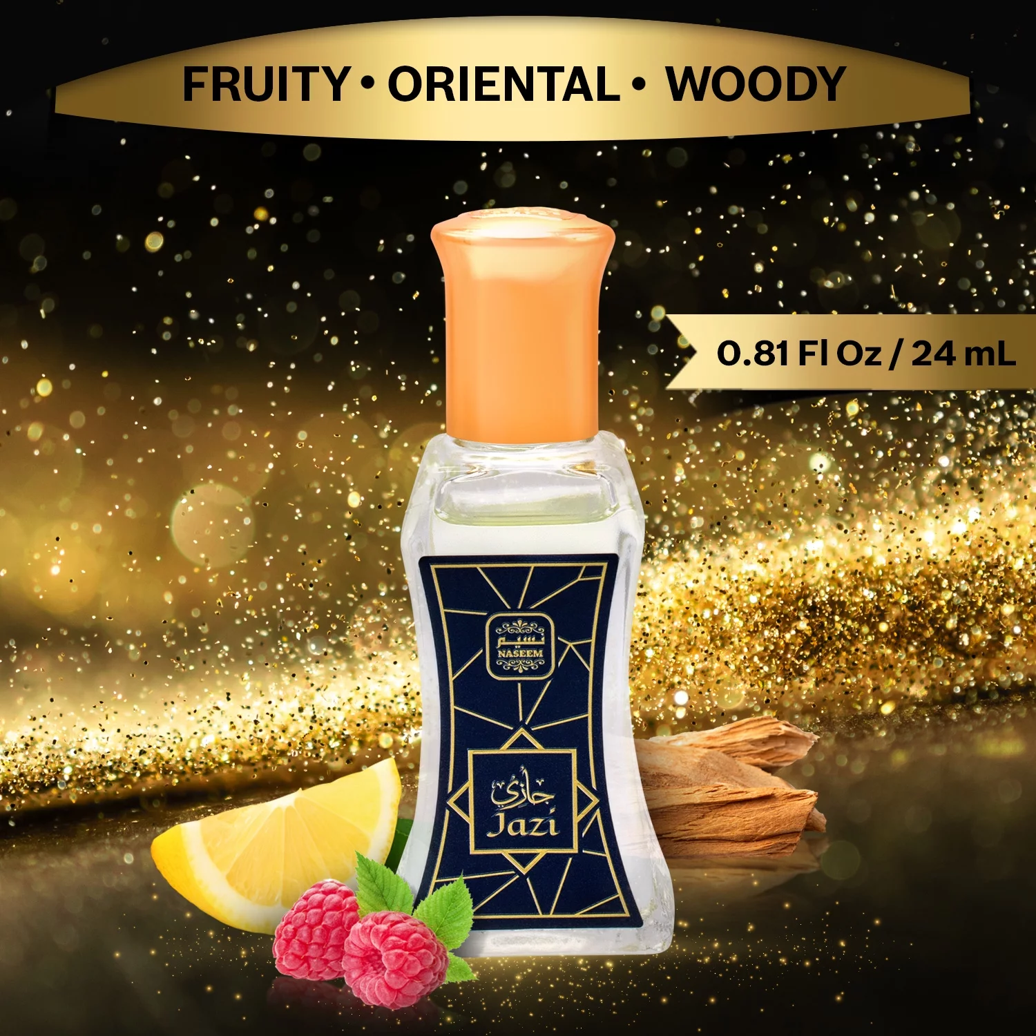 Jazi Perfume Oil Non Alcoholic Fruity Sandalwood Musk Unisex Perfume Naseem