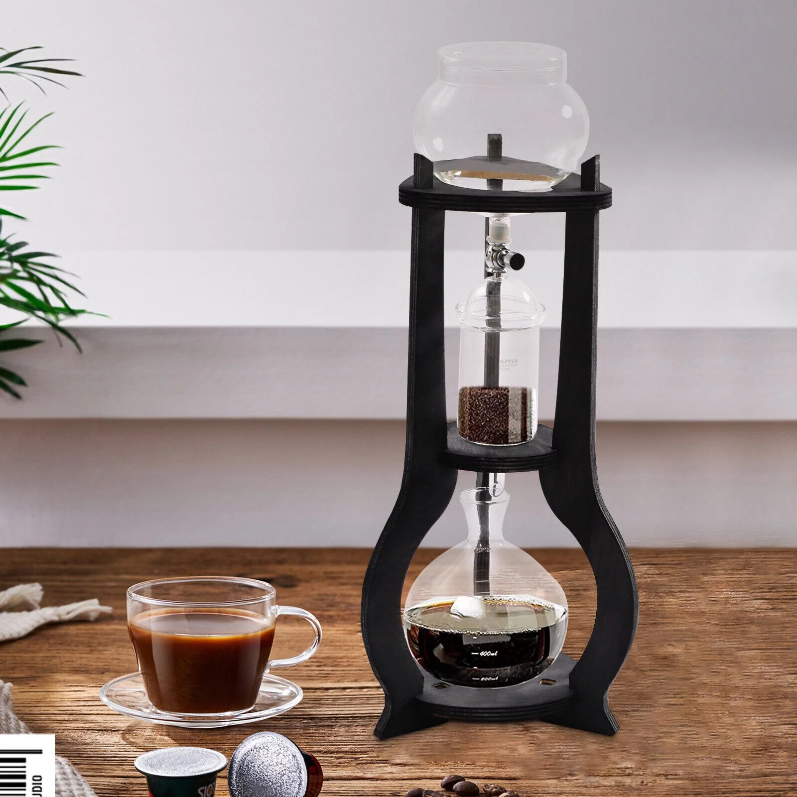 Manual Cold Brew Coffee Maker Ice Drop Coffee Machine 600ml/20.29ounces