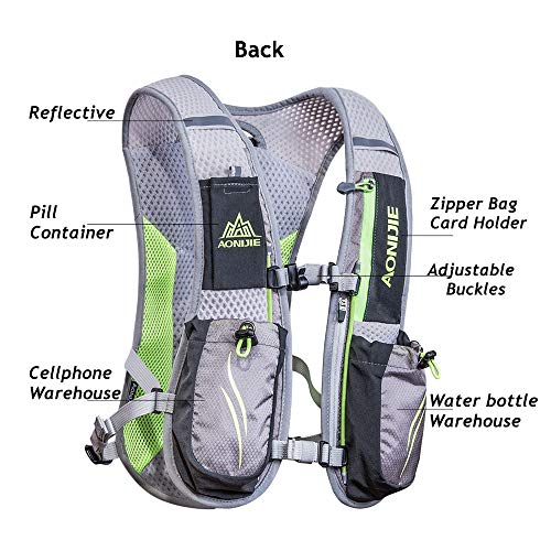 AONIJIE Hydration Packs 5.5L Trail Running Vest with 2L Bladder Reservoir Marathoner Hydro Backpack