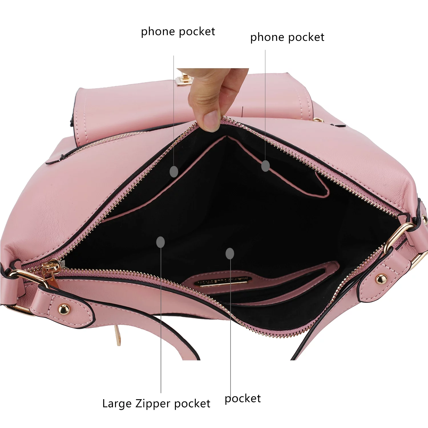 MKF Collection Clara Vegan Leather Women's Shoulder Bag & Wristlet Wallet, Chic Hobo Purse Handbag by Mia K - Dark Purple