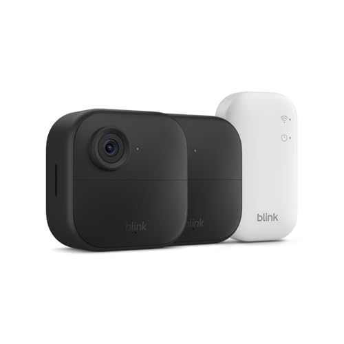 Blink Outdoor 4 (newest model) – Wireless smart security camera, two-year battery life, 1080p HD day and infrared night live view, two-way talk. Sync Module Core included – 1 camera system