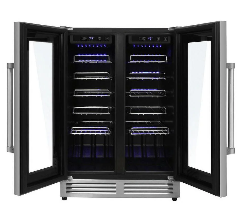 Thor Kitchen Twc2402 42 Bottle Dual Zone French Door Built-In Wine Cooler - Stainless