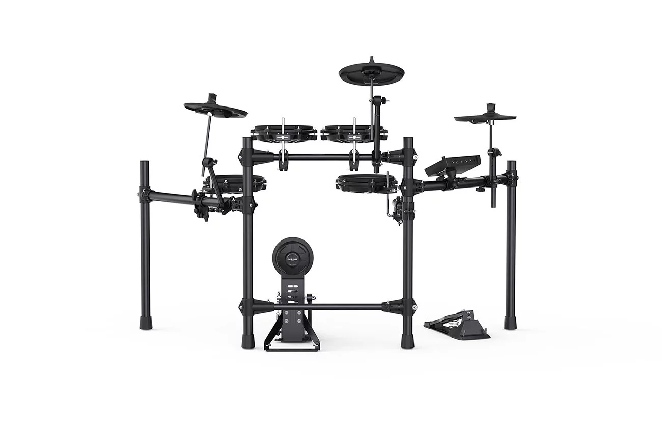 NUX Model DM-210 All Mesh Head Digital Electronic Drum Set, 8 Piece Kit