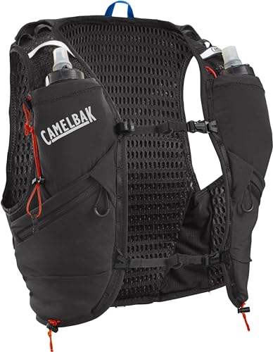 CamelBak Apex Pro Run Endrance Racing Vest with RECCO Technology - Soft Flask Hydration and Trekking Pole Quiver - 4 Sizes, Large - Black