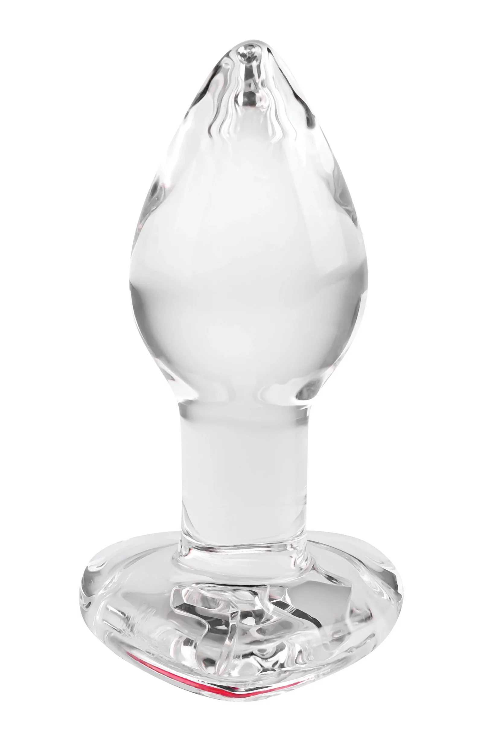 Evolved Novelties Red Heart Gem Glass Plug - Small