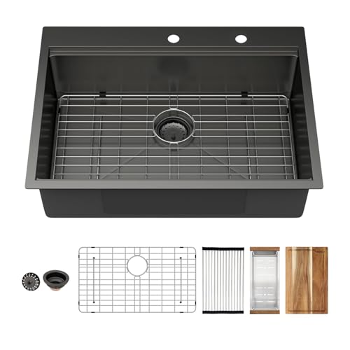 25 Inch Utility Laundry Sink Drop In 16 Gauge Stainless Steel Single Bowl Laundry Room Sink Laundry & Utility Room Kitchen Sinks 25