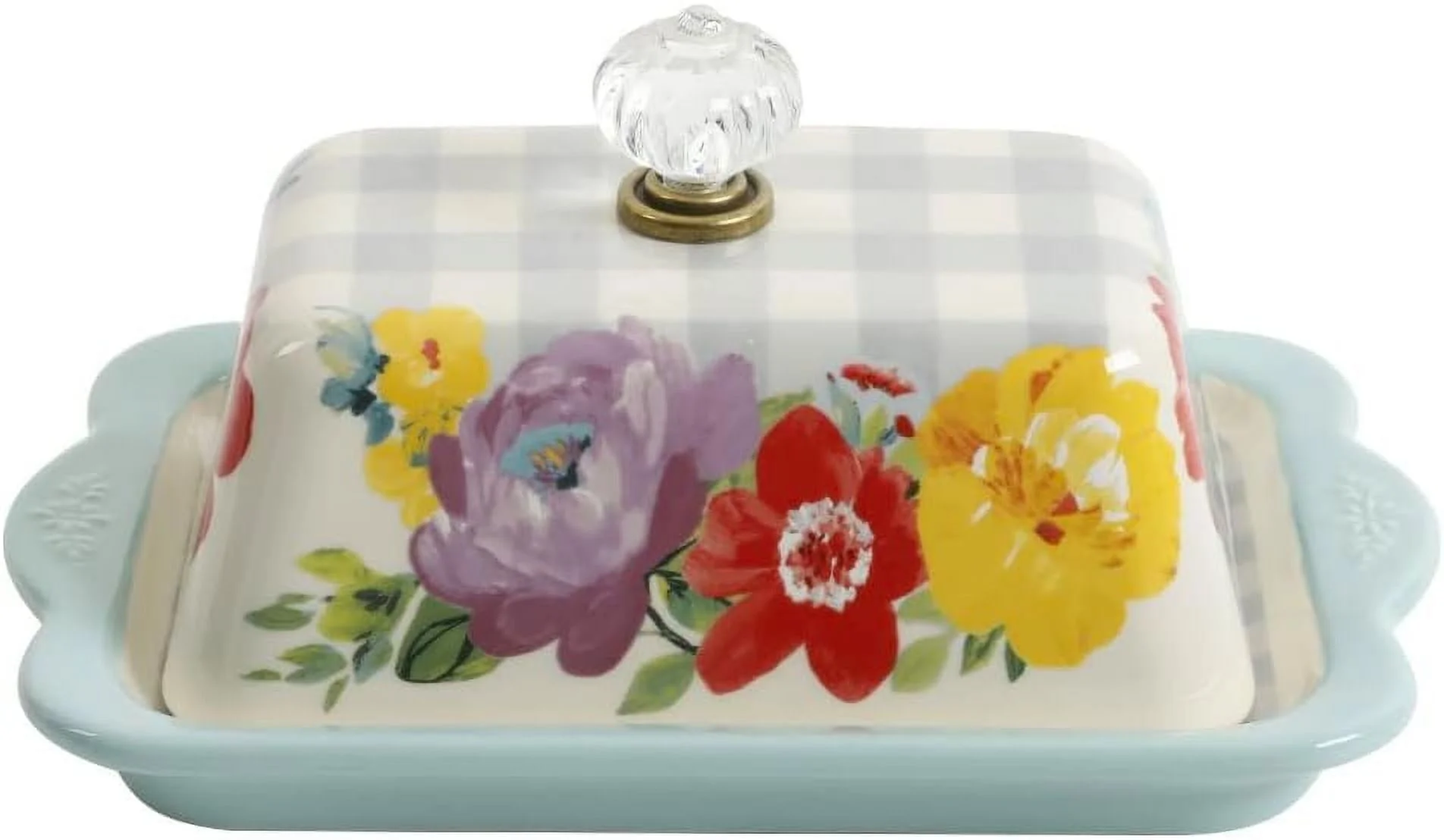 Woman Sweet Romance Ceramic Double Stick Butter Dish