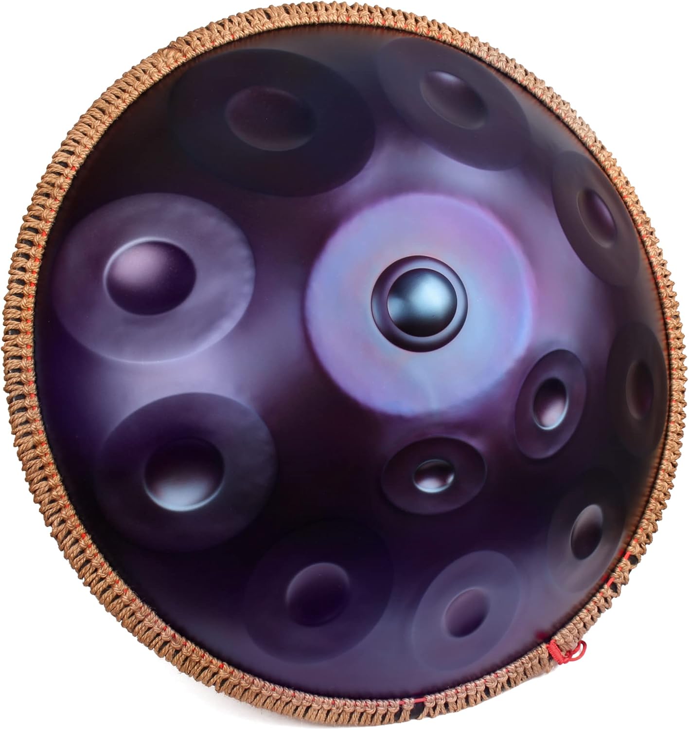 12 Notes 22 Inches Professional Handpan in Minor D Hand Pan Steel Drum Percussion Instrument for Professional Performance(Purple).