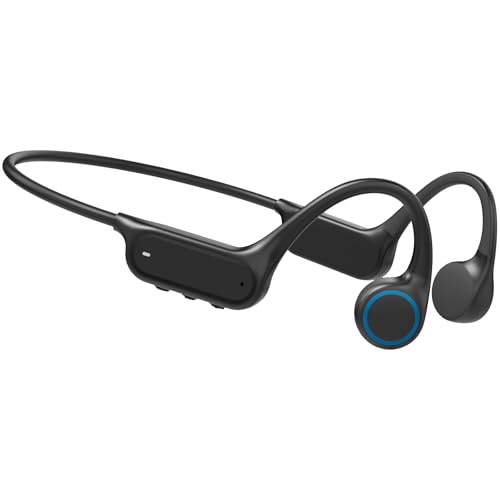 Bone Conduction Headphones, Open Ear IPX8 Waterproof Headsets Bluetooth 5.4 with Mic, Swimming Headphones 10H Playtime Wireless Earbuds for Sports, Running, Cycling