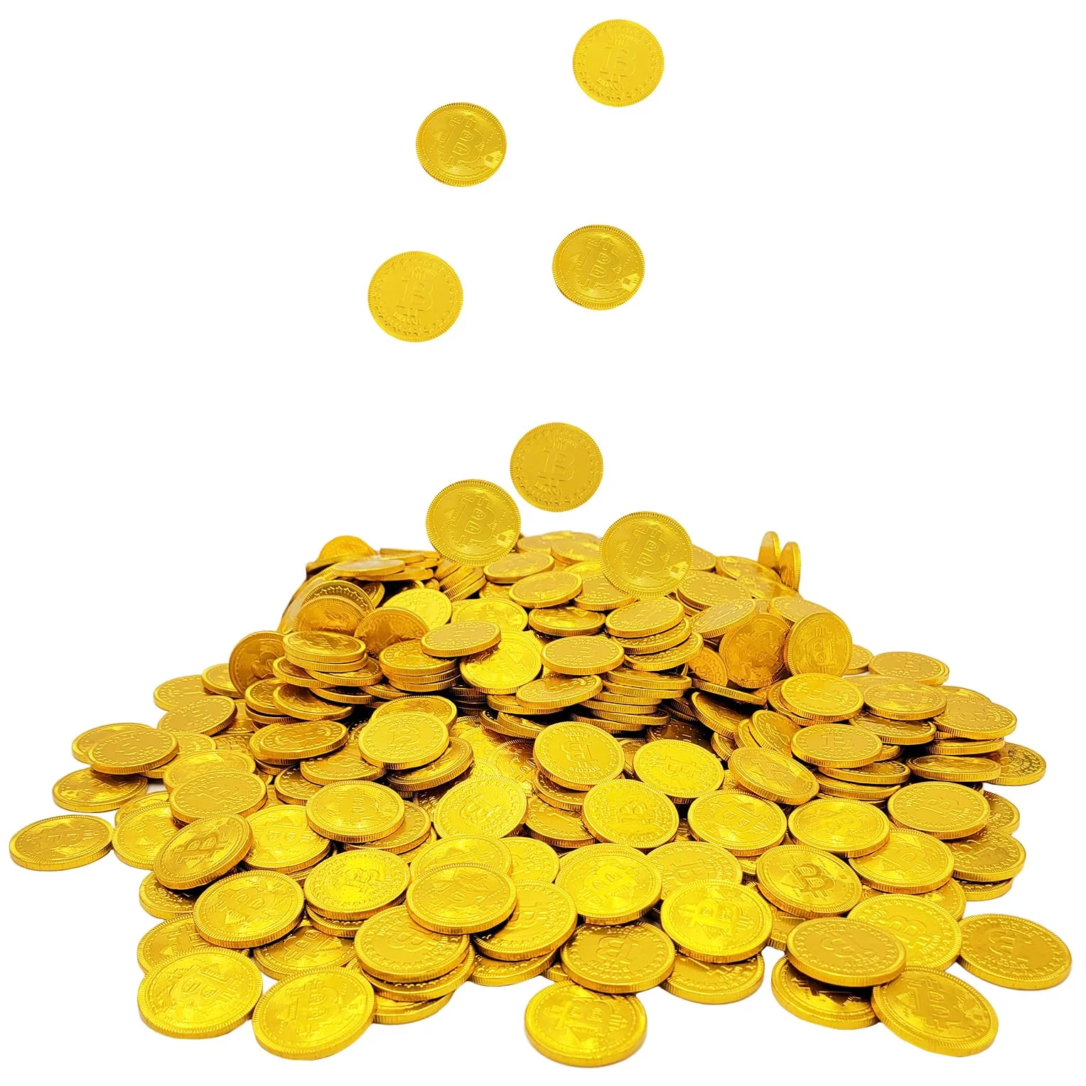 Original Crypto Chocolate Coins, Made With Premium Belgian Chocolate, Gluten-Free, Non-Gmo, Kosher Certified Dairy (50-Pack)