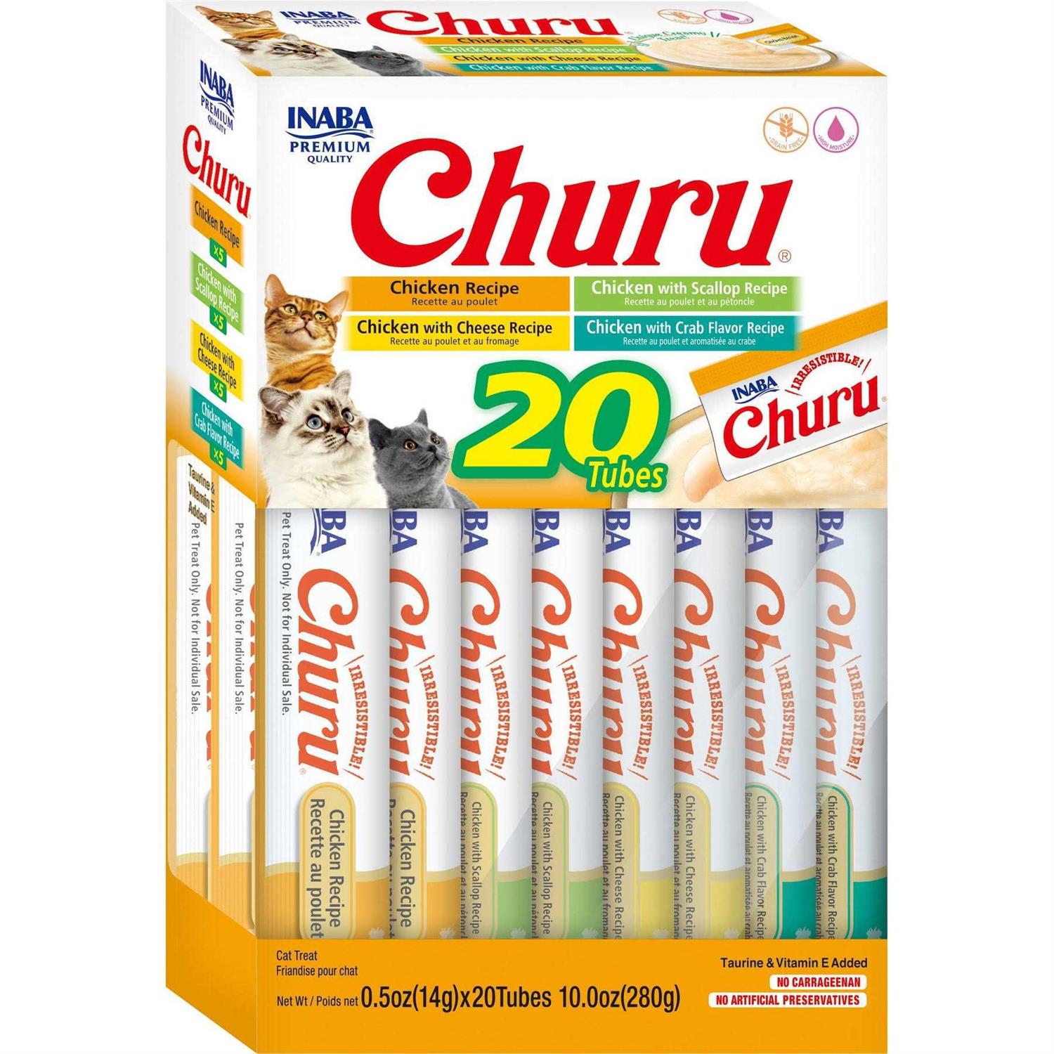 Inaba Churu Chicken Churu Puree Variety Pack Cat Treats - Pet Supplies online store