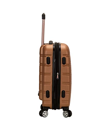Rockland Melbourne Hardside Expandable Luggage with Spinner Wheels, 2TONENAVY, 2 Piece (20/28)