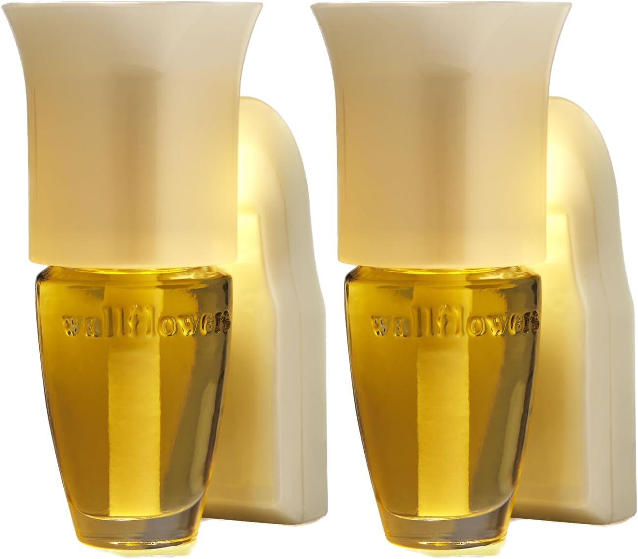 Bath + Body Works Pearl White Flare Nightlight Wallflower Plug In with Sensors - Pair of 2 Sensor Night Light Plug-Ins for Wallflowers Fragrance Refills