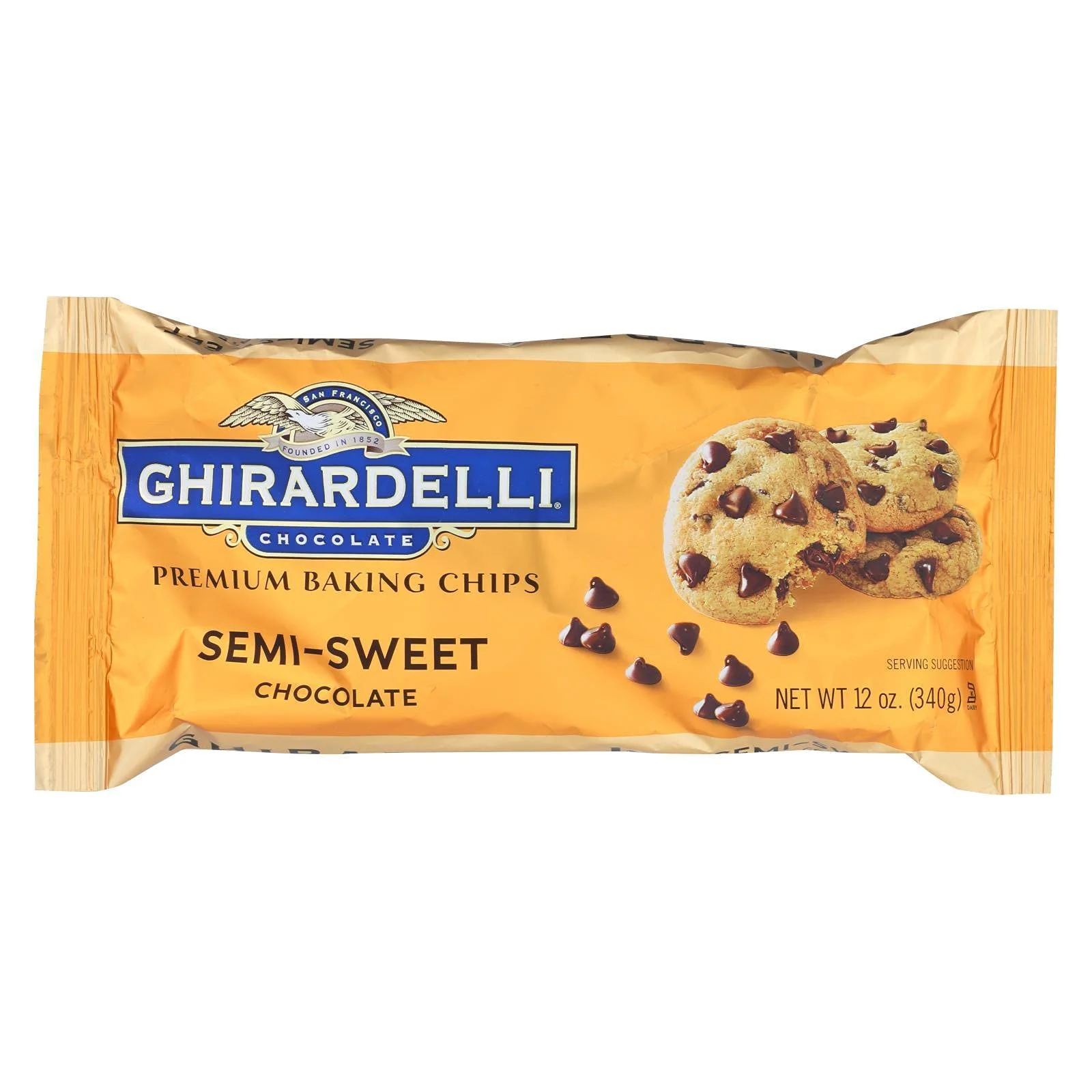 Ghirardelli Semi-Sweet Chocolate Premium Baking Chips - 12 oz., 12 bags