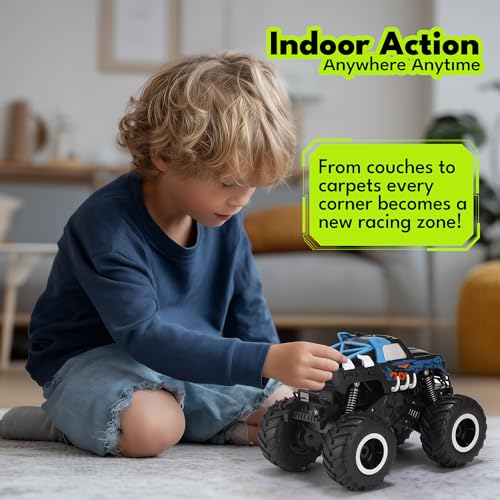 Threeking 1:16 Waterproof Monster Truck Pickup Toys RC Cars Remote Control Car Truck Toys 4WD All Terrain Off-Road Car Toy Gifts Presents 6 7 8 9 10 11 12 Year Old Kids Boys Girls Toys